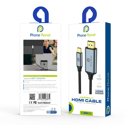 Phone Planet USB-C to HDMI 4K Cable 1.8M
