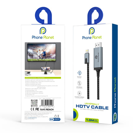 Phone Planet Lightning to HDMI HDTV Cable 1.8M