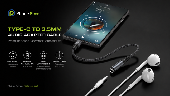 Phone Planet USB-C to 3.5mm Audio Adapter Cable