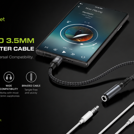Phone Planet Lightning to 3.5mm Braided Audio Adapter Cable
