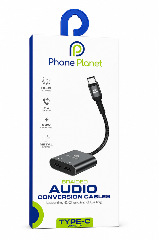 Phone Planet USB-C Audio & Charging Adapter 3-in-1