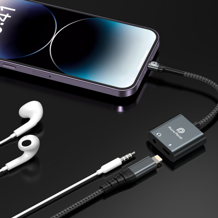Phone Planet Lightning to 3.5mm Audio & Charging Adapter