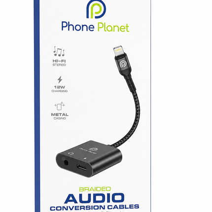 Phone Planet Lightning to 3.5mm Audio & Charging Adapter