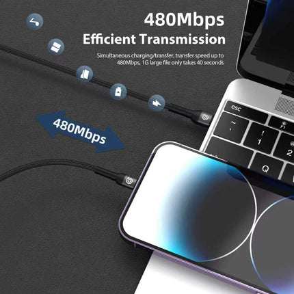 Phone Planet Braided Type-C to Lightning Cable 3M/10ft