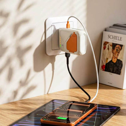 Phone Planet 10000mAh AC Plug Magnetic Wireless Power Bank – Built-In Charger