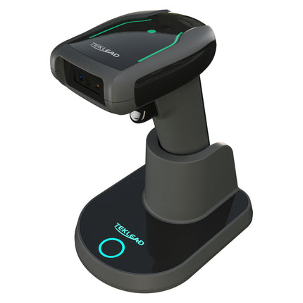 T-3030H Wireless 2D Barcode Scanner with Charging Cradle | Bluetooth & 2.4G USB Barcode Reader