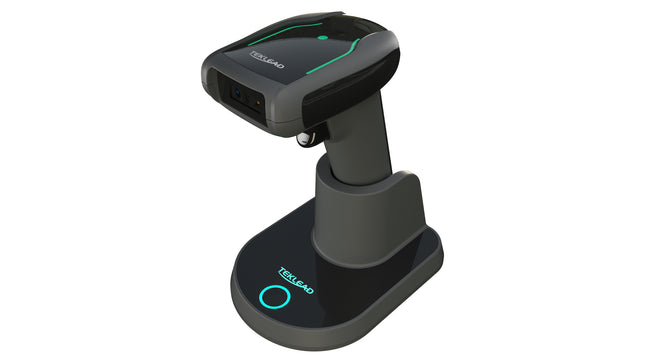 T-3030H Wireless 2D Barcode Scanner with Charging Cradle | Bluetooth & 2.4G USB Barcode Reader