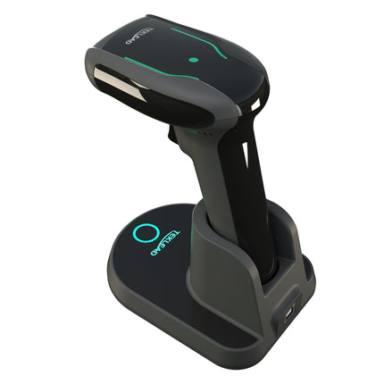 T-3030H Wireless 2D Barcode Scanner with Charging Cradle | Bluetooth & 2.4G USB Barcode Reader