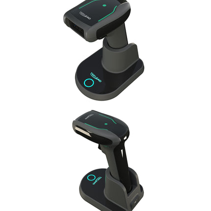 T-3030H Wireless 2D Barcode Scanner with Charging Cradle | Bluetooth & 2.4G USB Barcode Reader