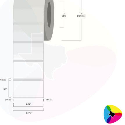 2.25” x 1.25” Direct Thermal Multipurpose Labels for Most Label Printers (Except Brother & DYMO) – 500 Labels/Roll (2 Rolls) Total 1000 labels