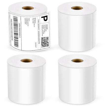 4” x 6” Direct Thermal Shipping Labels for Most Label Printers (Except Brother & DYMO) – 300 Labels/Roll (2 Rolls) total 600 labels