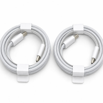 4-Item Fast Charging Bundle – 2× 25W USB-C PD Wall Chargers + 2× 3FT USB-C to USB-C Cables (White)