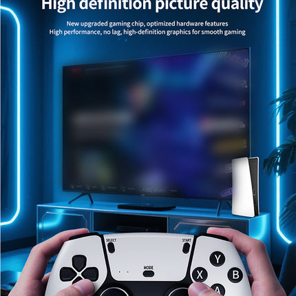 Q10SE 4K Retro TV Game Console with Dual Wireless Controllers – 50+ Emulators