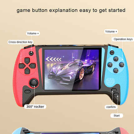 Q21 Retro Handheld Game Console with Dual Controller Support – 500 Built-in Games
