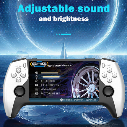 SF3500 5-Inch IPS Handheld Retro Gaming Console – 3000mAh Battery, HDMI Output, Dual Joystick.64gb