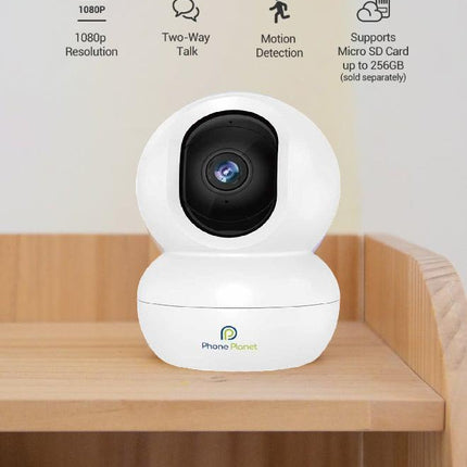 3MP Smart WiFi Pan & Tilt Security Camera – Two-Way Audio, Motion Detection, Night Vision