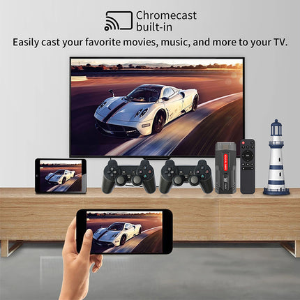 X3 Plus 8K Retro Game TV Stick with 2 Wireless Controllers – 36,000+ Games