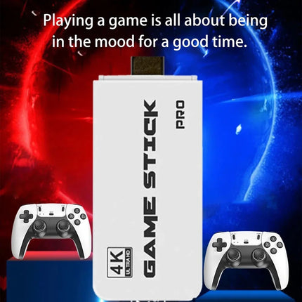 M15 Plus Retro Game Console 4K HDMI Game Stick with 2 Wireless Controllers – 30,000+ Games 8gb