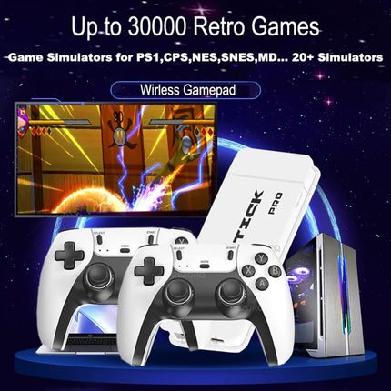 M15 Plus Retro Game Console 4K HDMI Game Stick with 2 Wireless Controllers – 30,000+ Games 8gb